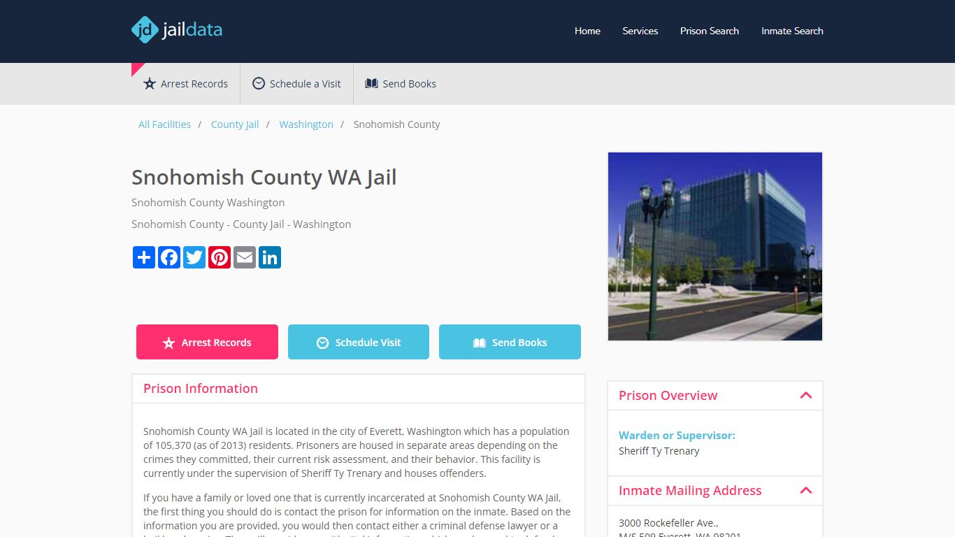 Snohomish County WA Jail Inmate Search and Prisoner Info - Everett, WA