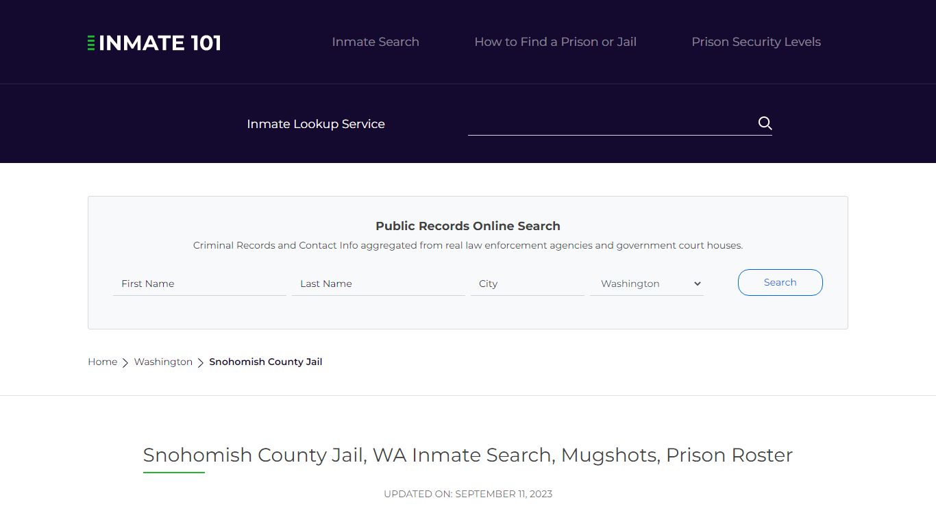 Snohomish County Jail, WA Inmate Search, Mugshots, Prison Roster